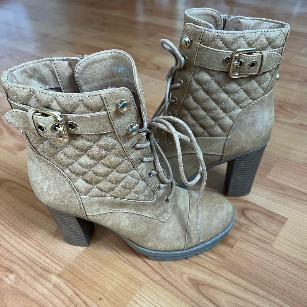 G by Guess Tan Lace Up Boots; Size 8; Never Worn